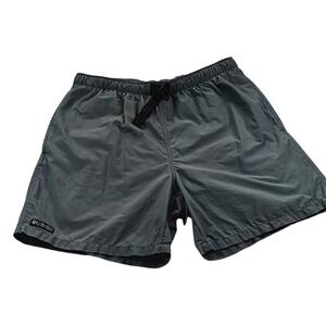 Columbia Swim Trunks Mens Medium Green Mesh Lined Quick Dry Elastic Waist